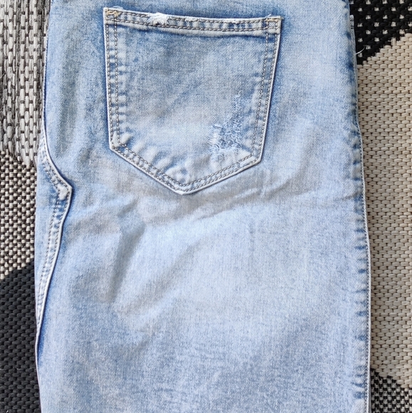 LEXXURY Asymmetrical Ripped Denim Skirt | M - Picture 3 of 6